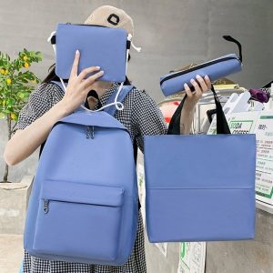 Nylon Backpack One Size - Gray,Black,Pink,Yellow,Dark Green,Sky Blue - One Size