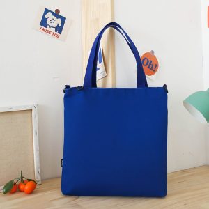 Nylon Crossbody Shoulder Handbag with Zipper and Stitching