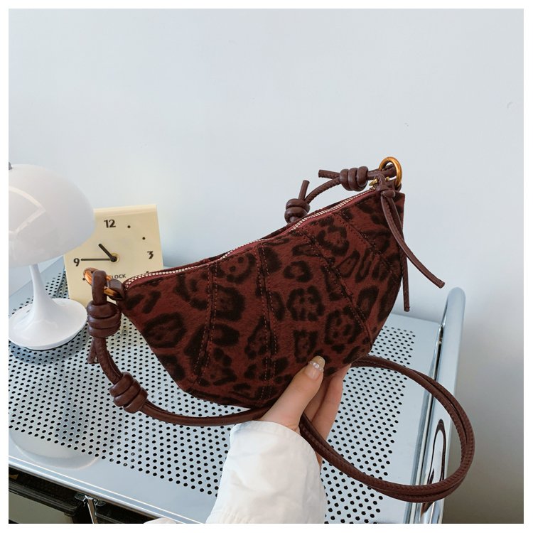 2024 Summer Dumpling Bag Mixed Material Zip Handbag Crossbody - Image 2