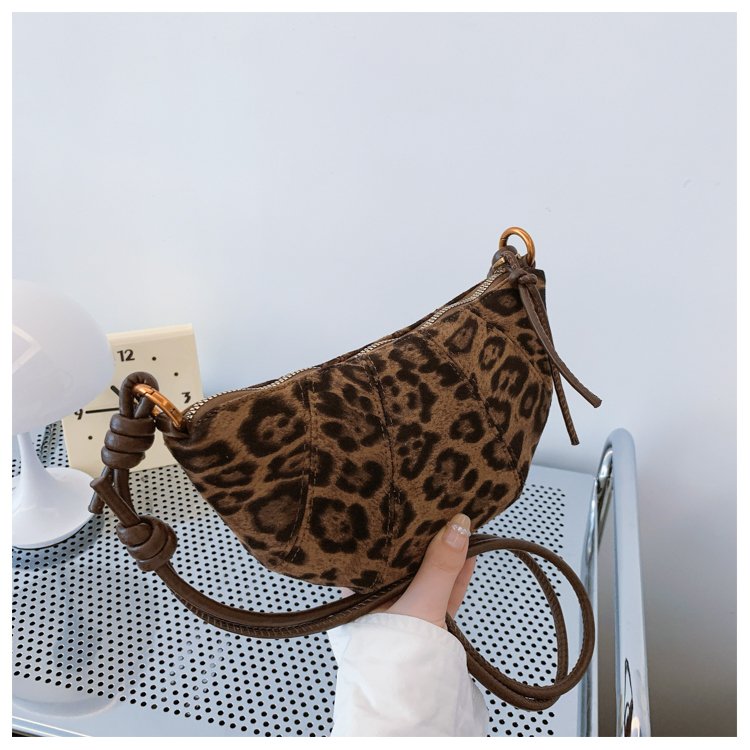 2024 Summer Dumpling Bag Mixed Material Zip Handbag Crossbody