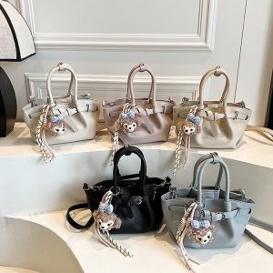 Dumpling Crossbody Handbag with Stitching Detail