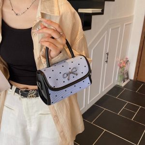 PU Crossbody Mini Square Bag with Stitching Detail Winter 2025