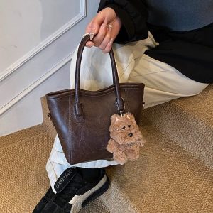 Women's Crossbody Handbag with Zipper Closure - Spring 2026 - White,Black,Coffee,Brown - One Size