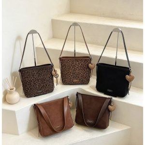 Leopard Print Underarm Shoulder Handbag Crossbody Bag